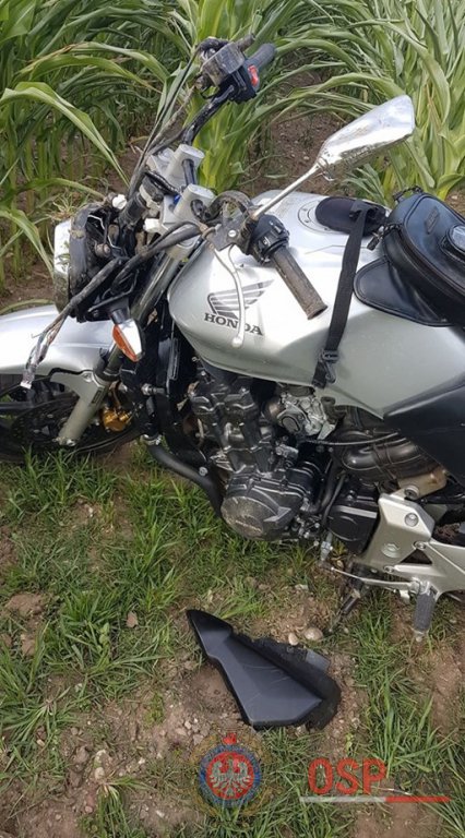 Wypadek motocyklisty w Lipnikach [07.07.2019] - zdjęcie #3 - eOstroleka.pl