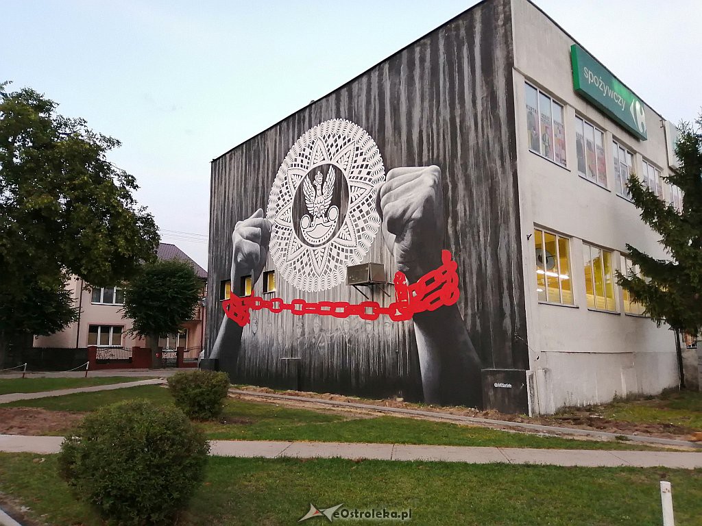 Mural w Myszyńcu [17.08.2019] - zdjęcie #1 - eOstroleka.pl