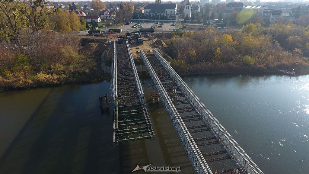 Rozbiórka mostu tymczasowego w Ostrołęce [07.11.2019] - zdjęcie #3 - eOstroleka.pl