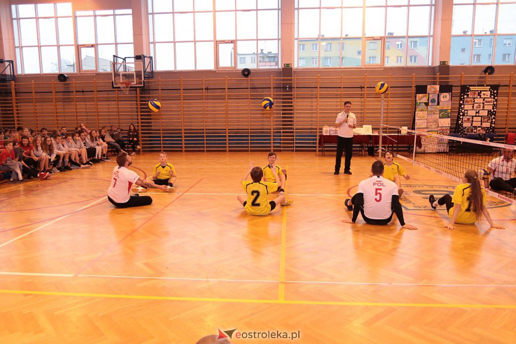 Mecz z reprezentacją Polski w siatkówce na siedząco na finał Dni Integracji w SP nr 10 [27.11.2019] - zdjęcie #50 - eOstroleka.pl