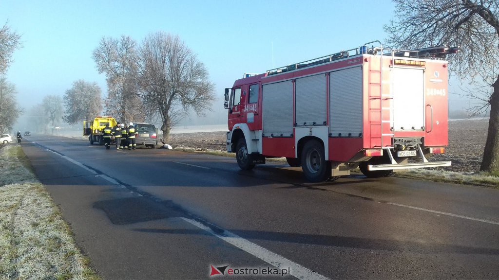 Utrudnienia na drodze do Goworowa po wypadku w Pokrzywnicy [17.01.2020] - zdjęcie #11 - eOstroleka.pl