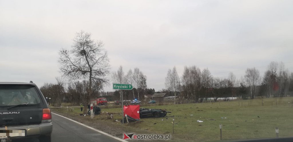 Wypadek w Wolkowych [20.01.2020] - zdjęcie #1 - eOstroleka.pl