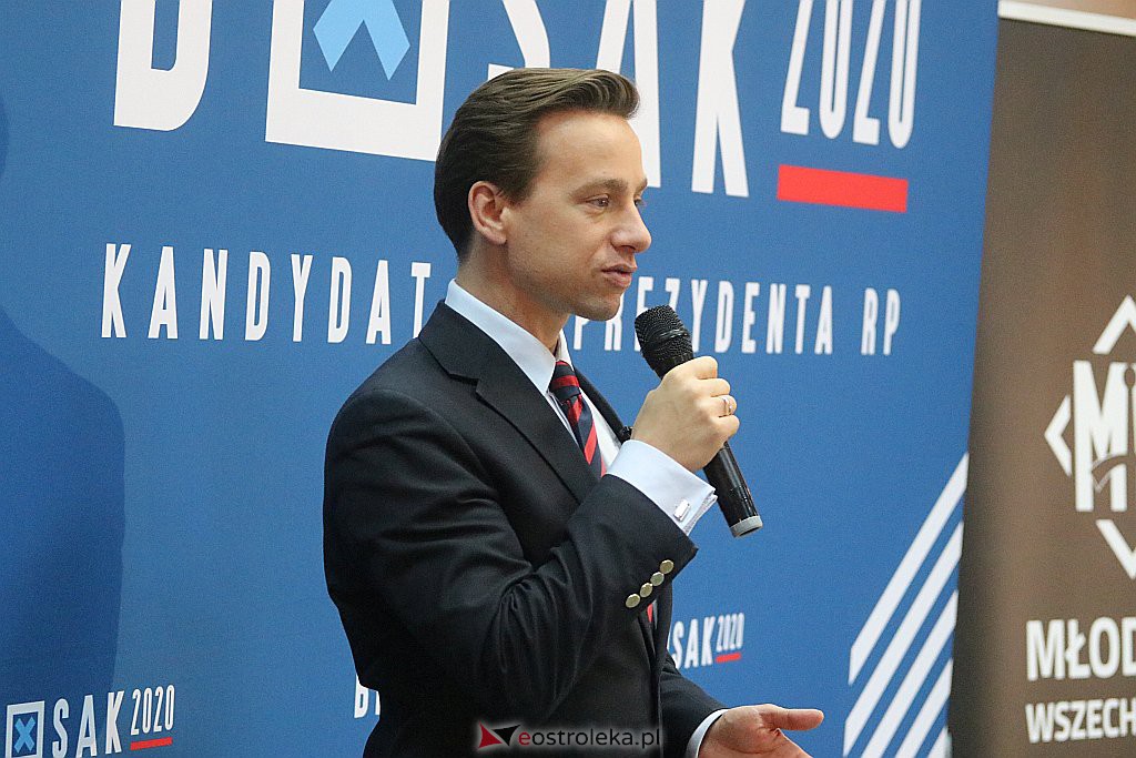 Spotkanie z kandydatem na prezydenta RP Krzysztofem Bosakiem w Ostrołęce [04.03.2020] - zdjęcie #32 - eOstroleka.pl