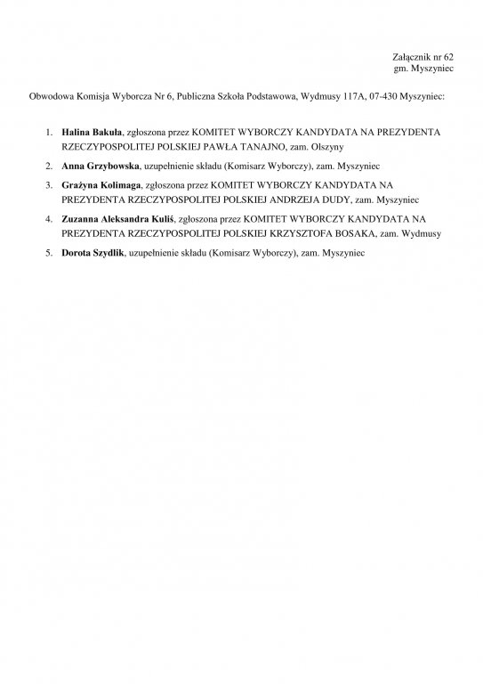 Wybory prezydenckie 2020: komisje wyborcze w gminie Myszyniec - zdjęcie #9 - eOstroleka.pl