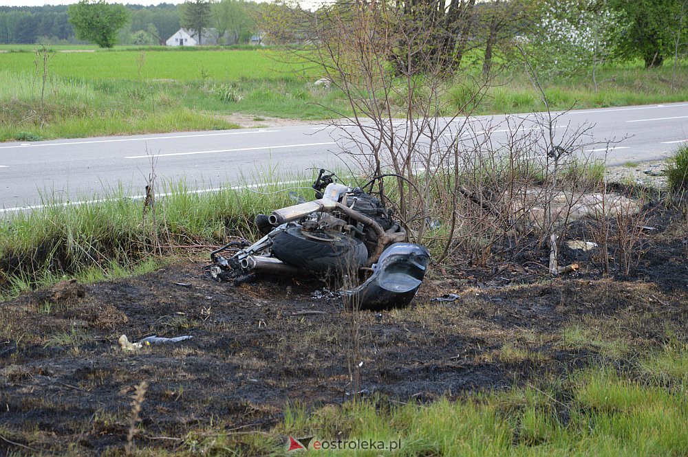 Poważny wypadek motocyklisty koło Goworowa [09.05.2020] - zdjęcie #3 - eOstroleka.pl