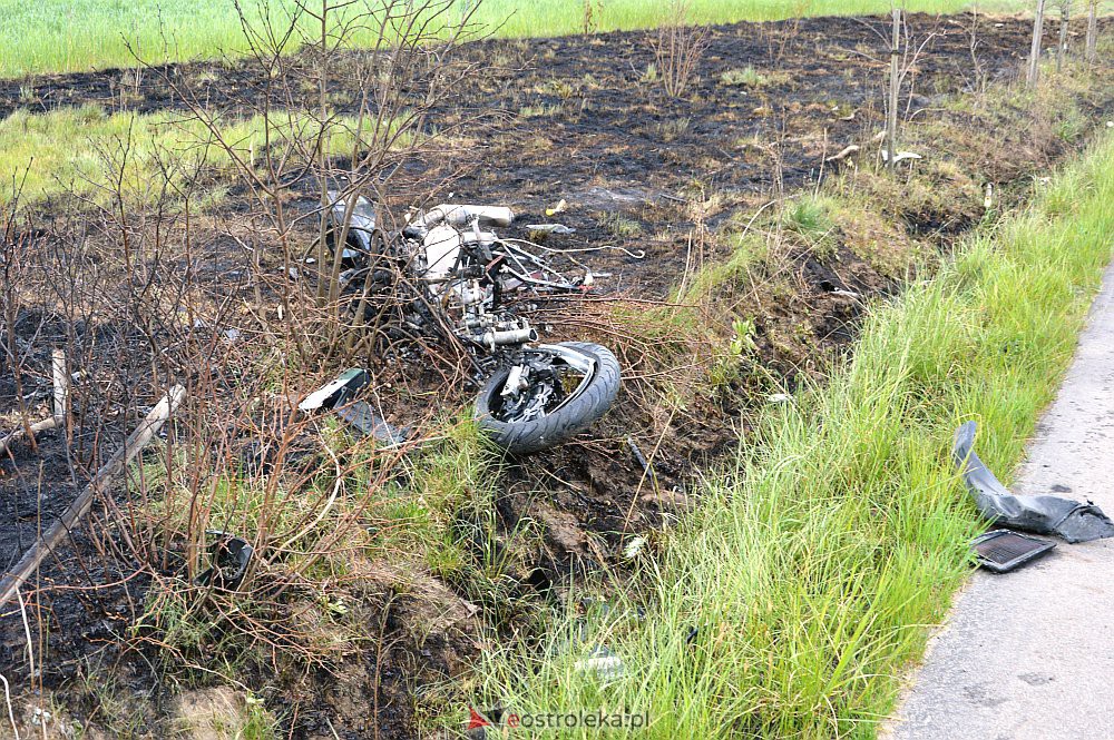 Poważny wypadek motocyklisty koło Goworowa [09.05.2020] - zdjęcie #7 - eOstroleka.pl