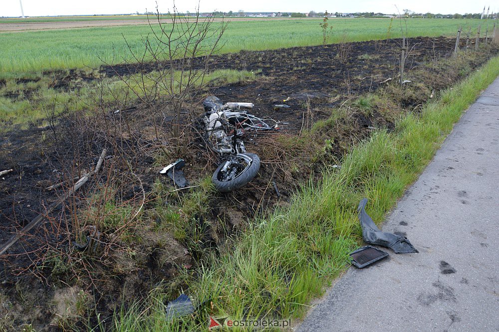 Poważny wypadek motocyklisty koło Goworowa [09.05.2020] - zdjęcie #8 - eOstroleka.pl