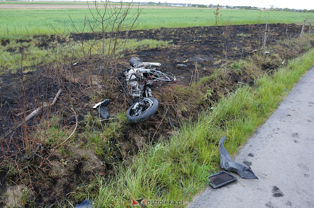 Poważny wypadek motocyklisty koło Goworowa [09.05.2020] - zdjęcie #9 - eOstroleka.pl