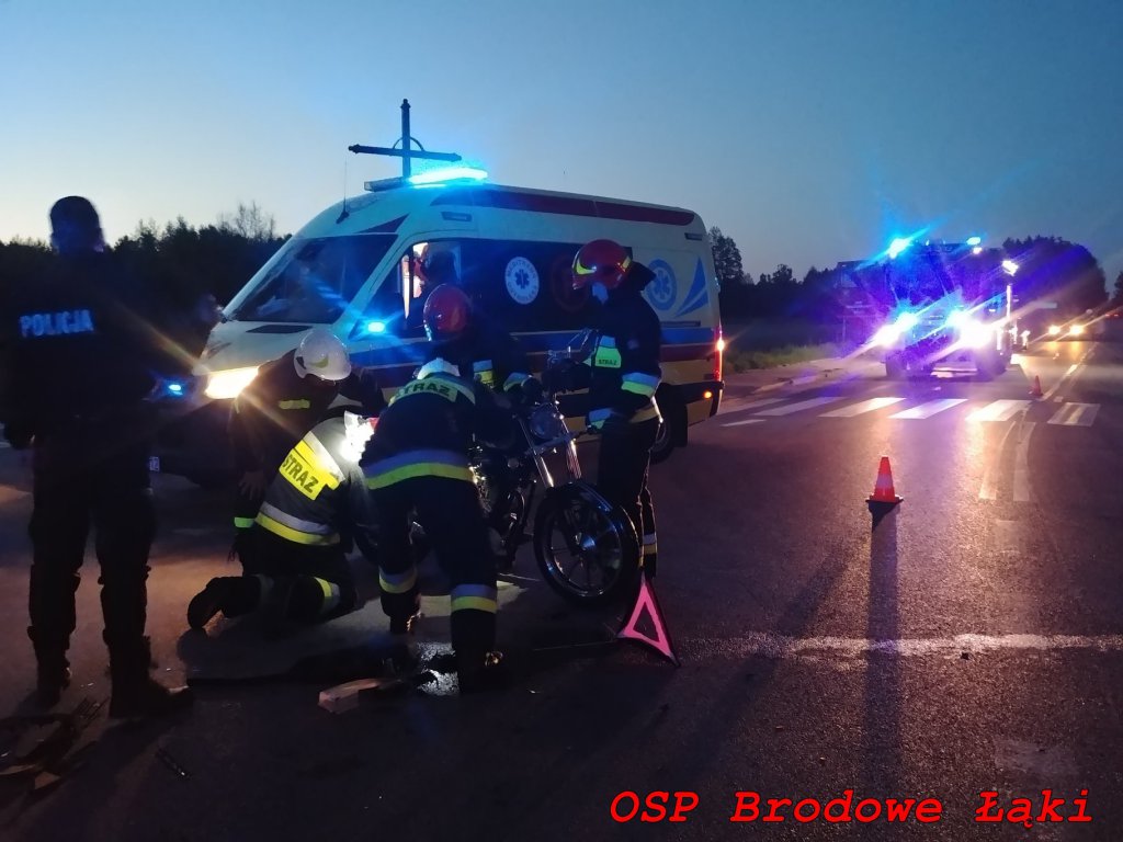 Zderzenie osobówki z motocyklem pod Baranowem [24.05.2020] - zdjęcie #9 - eOstroleka.pl