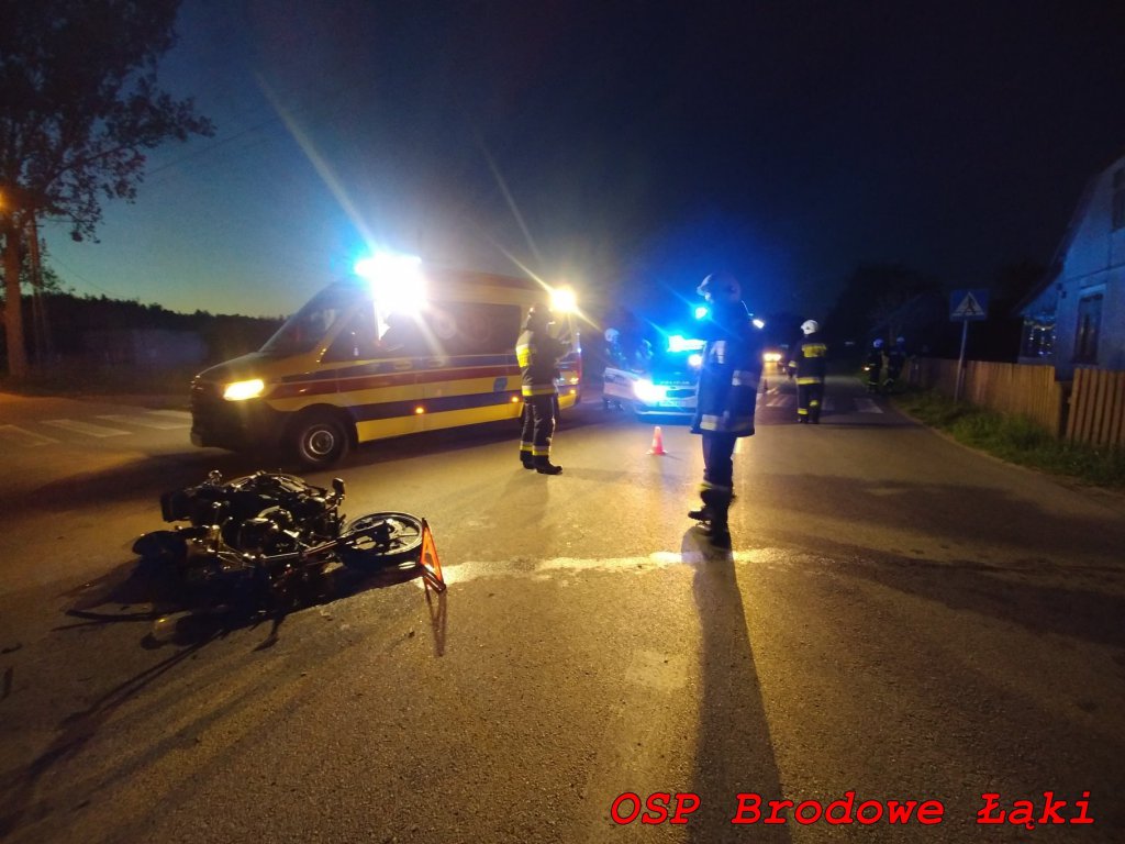 Zderzenie osobówki z motocyklem pod Baranowem [24.05.2020] - zdjęcie #10 - eOstroleka.pl