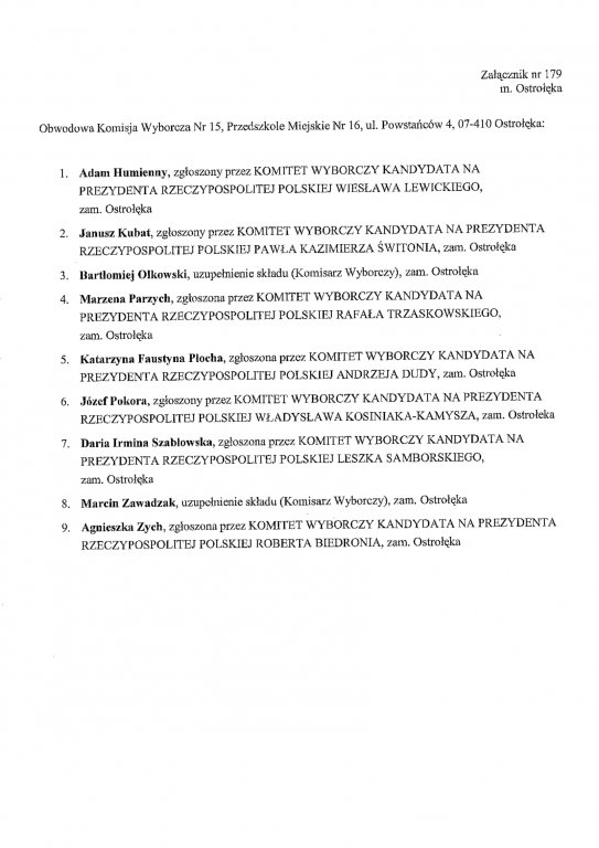 Obwodowe komisje wyborcze: Miasto Ostrołęka - 28.06.2020 - zdjęcie #15 - eOstroleka.pl