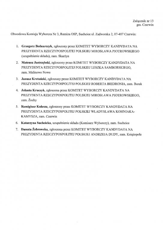 Obwodowe komisje wyborcze: gmina Czerwin - 28.06.2020 - zdjęcie #3 - eOstroleka.pl