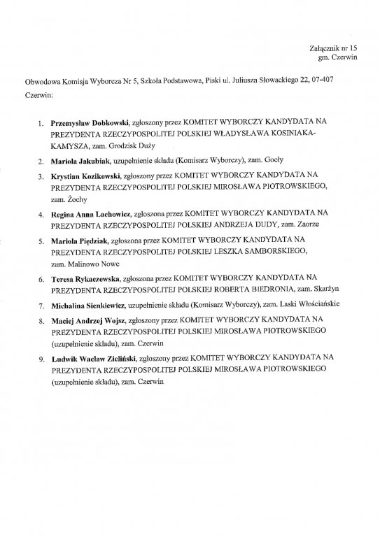 Obwodowe komisje wyborcze: gmina Czerwin - 28.06.2020 - zdjęcie #5 - eOstroleka.pl