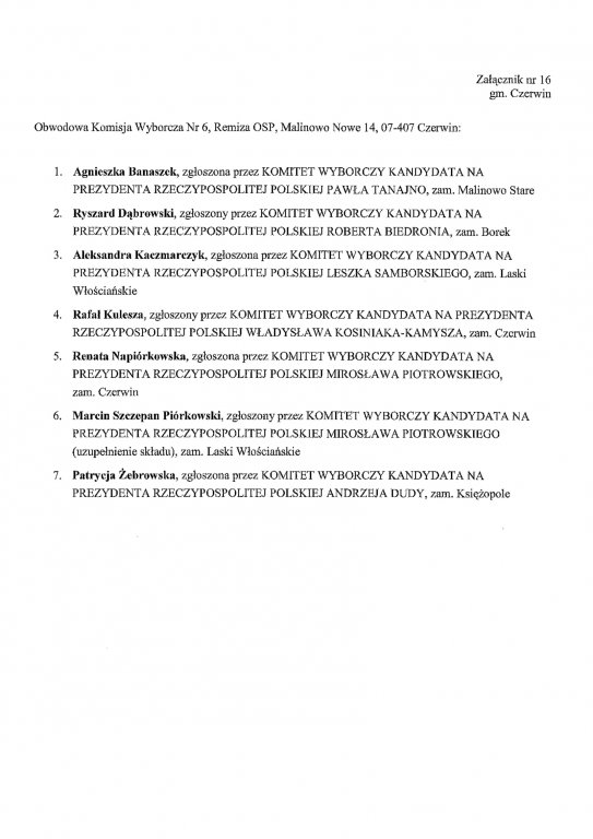 Obwodowe komisje wyborcze: gmina Czerwin - 28.06.2020 - zdjęcie #6 - eOstroleka.pl