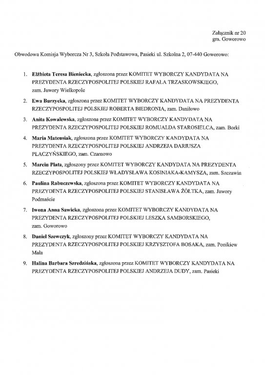 Obwodowe komisje wyborcze: gmina Goworowo - 28.06.2020 - zdjęcie #3 - eOstroleka.pl