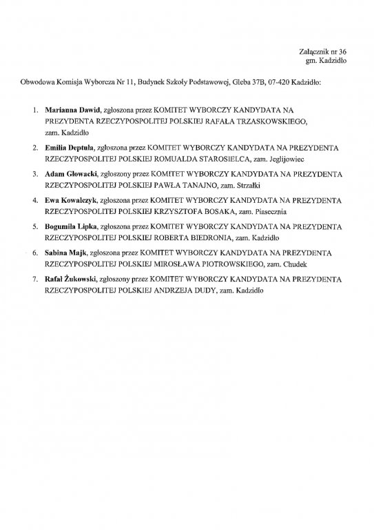 Obwodowe komisje wyborcze: gmina Kadzidło - 28.06.2020 - zdjęcie #11 - eOstroleka.pl