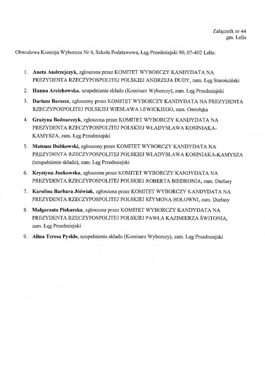 Obwodowe komisje wyborcze: gmina Lelis - 28.06.2020 - zdjęcie #4 - eOstroleka.pl