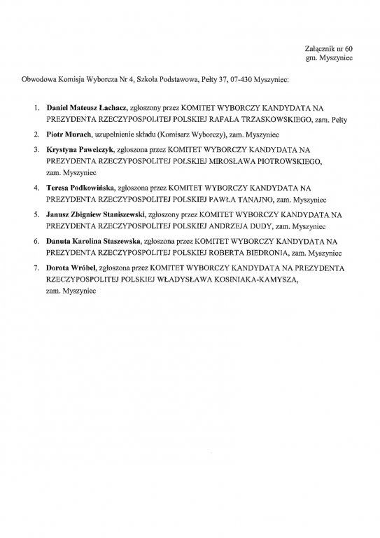 Obwodowe komisje wyborcze: gmina Myszyniec - 28.06.2020 - zdjęcie #11 - eOstroleka.pl