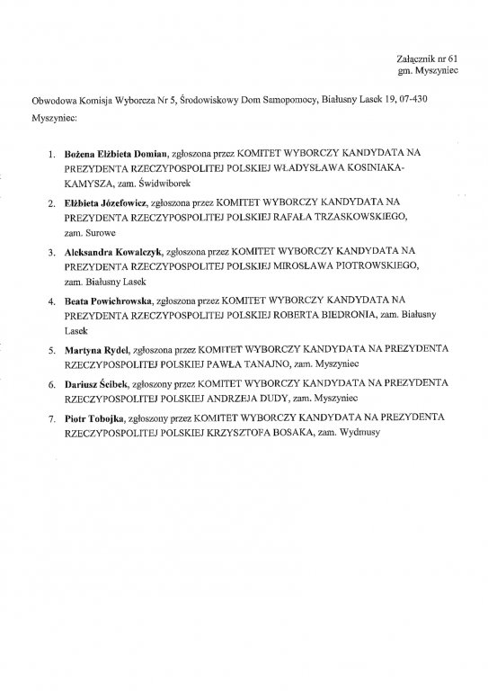 Obwodowe komisje wyborcze: gmina Myszyniec - 28.06.2020 - zdjęcie #10 - eOstroleka.pl