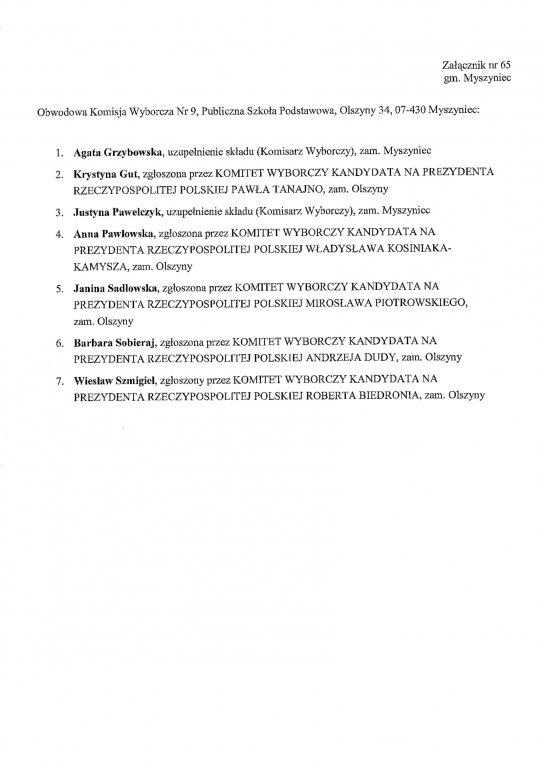 Obwodowe komisje wyborcze: gmina Myszyniec - 28.06.2020 - zdjęcie #6 - eOstroleka.pl
