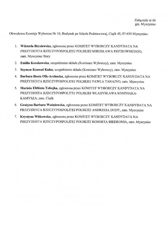 Obwodowe komisje wyborcze: gmina Myszyniec - 28.06.2020 - zdjęcie #5 - eOstroleka.pl