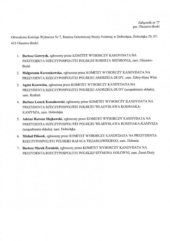 Obwodowe komisje wyborcze: gmina Olszewo-Borki - 28.06.2020 - zdjęcie #7 - eOstroleka.pl
