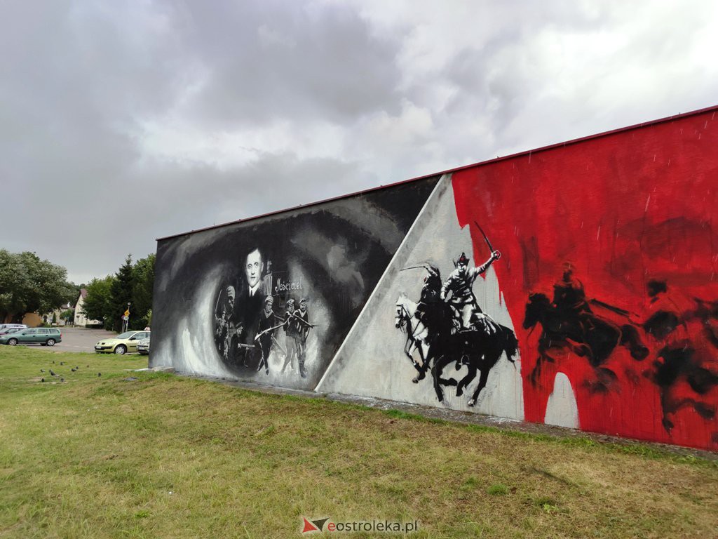 Mural historyczny przy Steyera [27.08.2020] - zdjęcie #8 - eOstroleka.pl