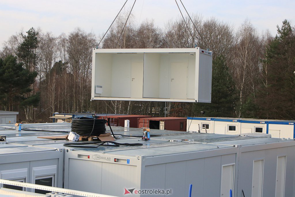 Zaglądamy na plac budowy szpitala tymczasowego w Ostrołęce [07.12.2020] - zdjęcie #12 - eOstroleka.pl