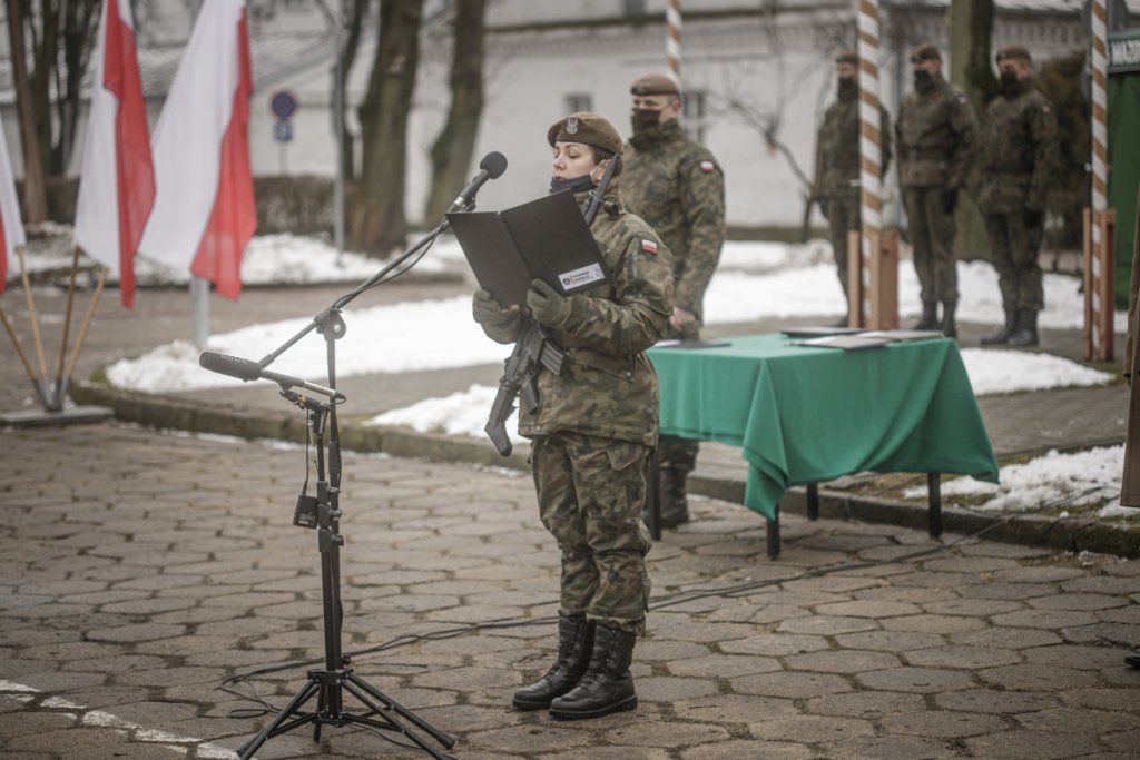 Za nami pierwsza w tym roku wojskowa przysięga terytorialsów z 5. MBOT [25.01.2021] - zdjęcie #4 - eOstroleka.pl