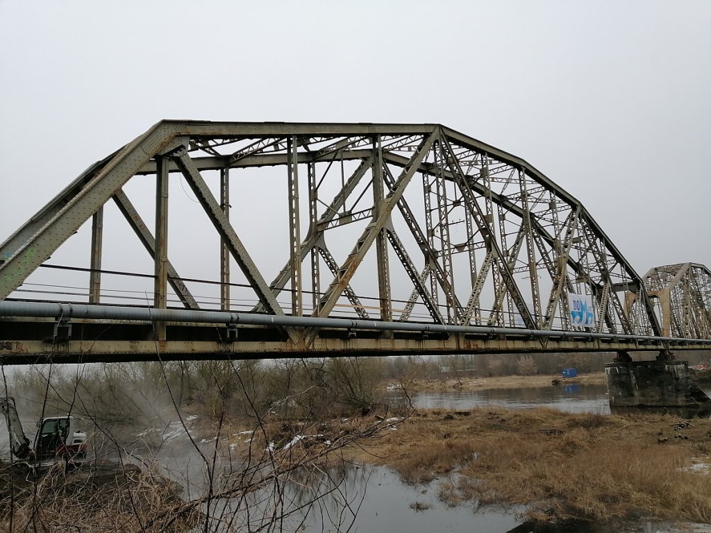 Ruszyli z rozbiórką mostu kolejowego na Narwi w Ostrołęce [01.03.2021] - zdjęcie #19 - eOstroleka.pl
