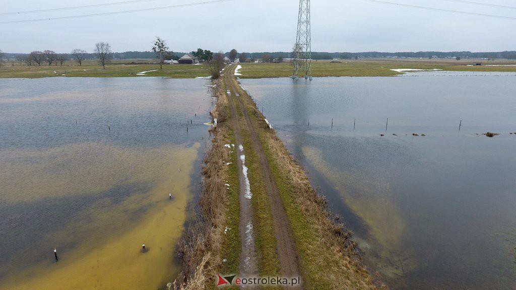 Rozlewiska rzeki Omulew w miejscowości Gleb [01.03.2021] - zdjęcie #50 - eOstroleka.pl