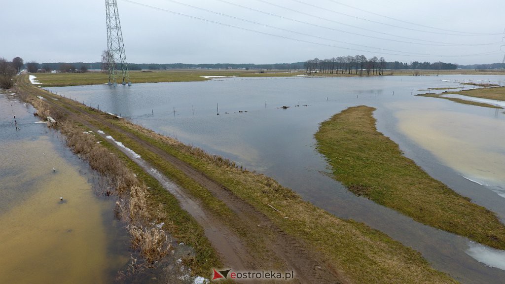 Rozlewiska rzeki Omulew w miejscowości Gleb [01.03.2021] - zdjęcie #52 - eOstroleka.pl