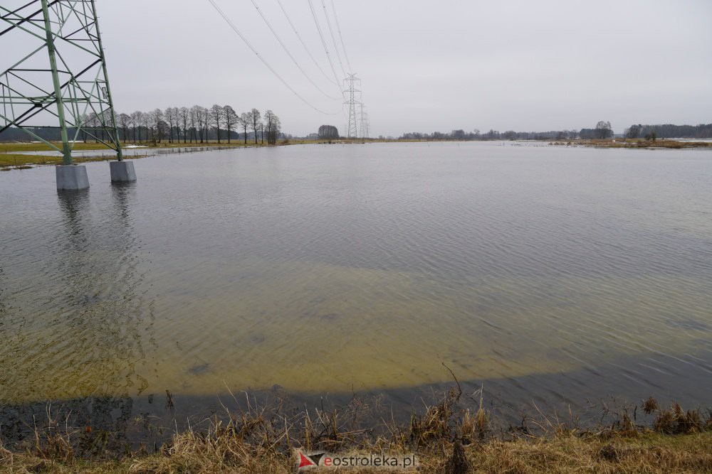Rozlewiska rzeki Omulew w miejscowości Gleb [01.03.2021] - zdjęcie #4 - eOstroleka.pl