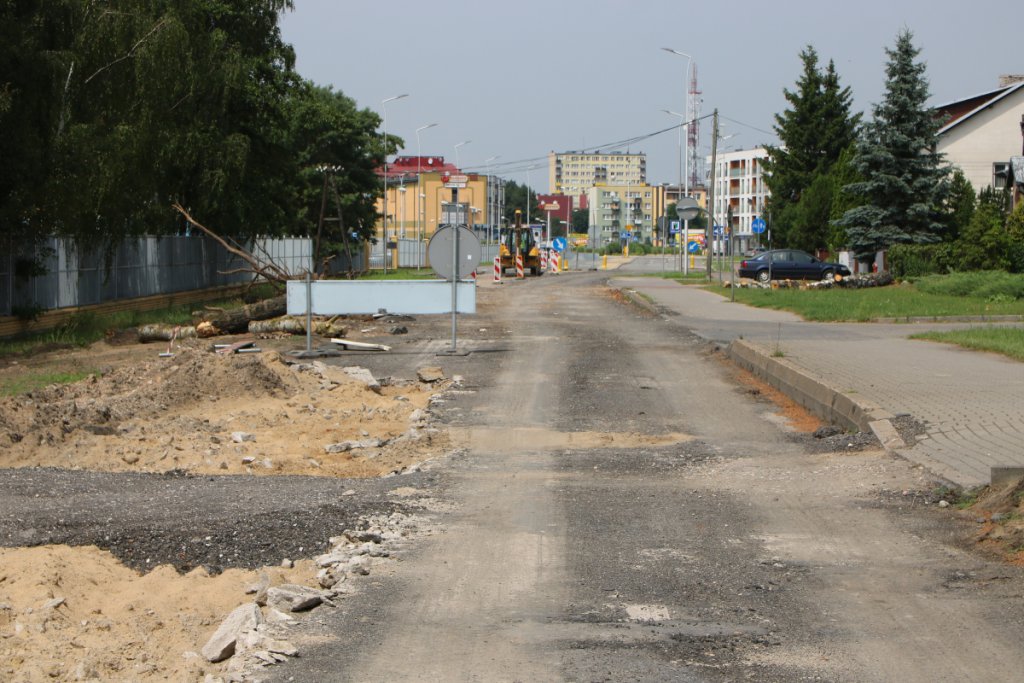 Fotoraport z budowy ronda na ulicy Goworowskiej [14.07.2021] - zdjęcie #4 - eOstroleka.pl