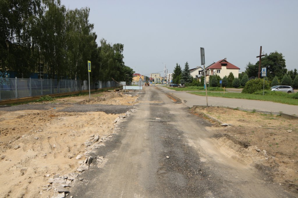 Fotoraport z budowy ronda na ulicy Goworowskiej [14.07.2021] - zdjęcie #5 - eOstroleka.pl