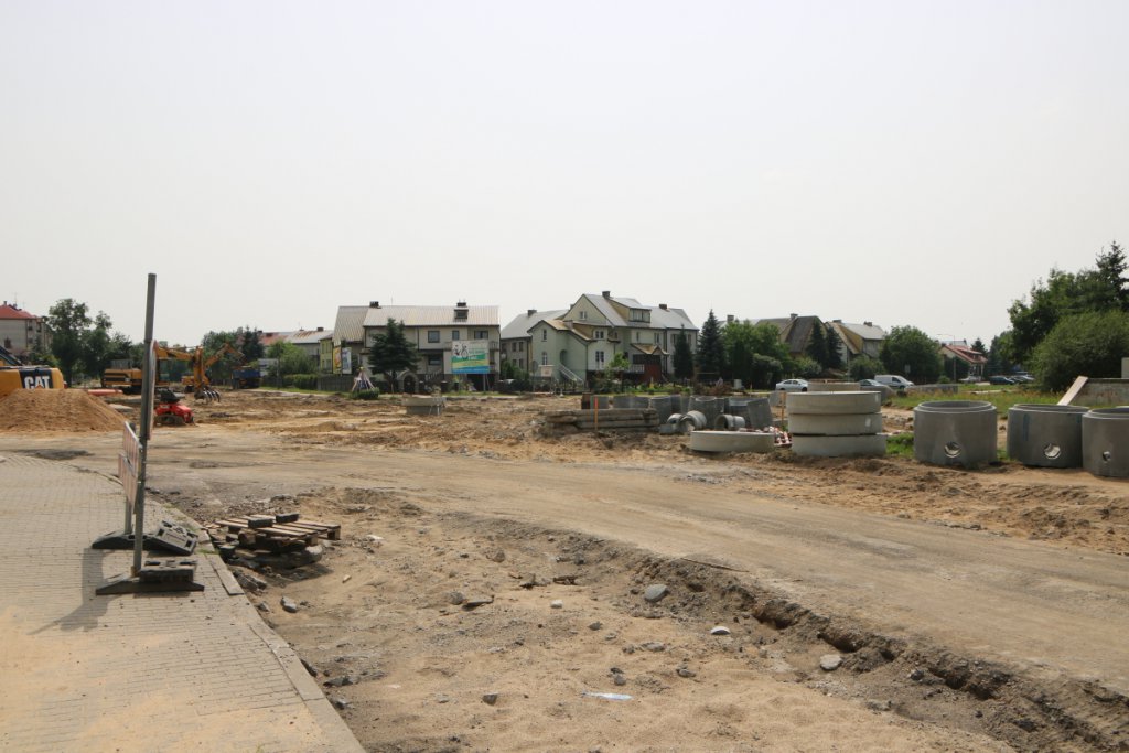 Fotoraport z budowy ronda na ulicy Goworowskiej [14.07.2021] - zdjęcie #6 - eOstroleka.pl