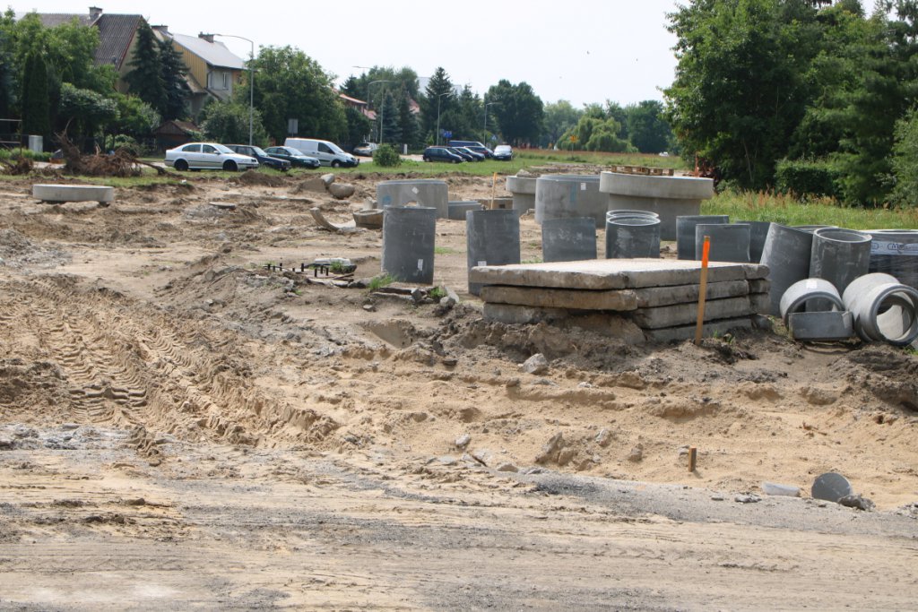 Fotoraport z budowy ronda na ulicy Goworowskiej [14.07.2021] - zdjęcie #9 - eOstroleka.pl