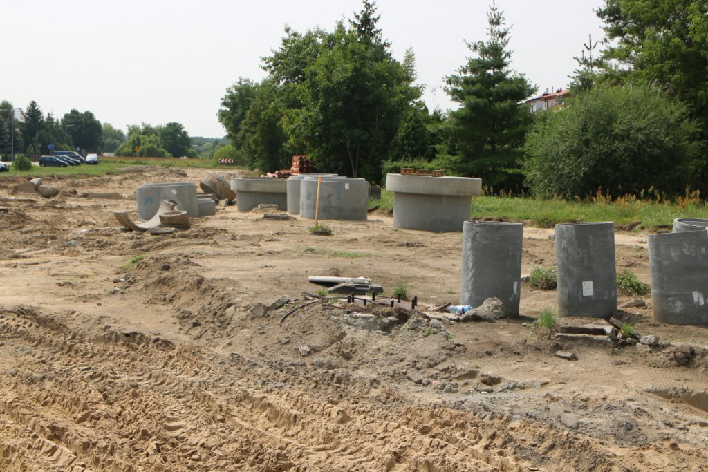 Fotoraport z budowy ronda na ulicy Goworowskiej [14.07.2021] - zdjęcie #17 - eOstroleka.pl