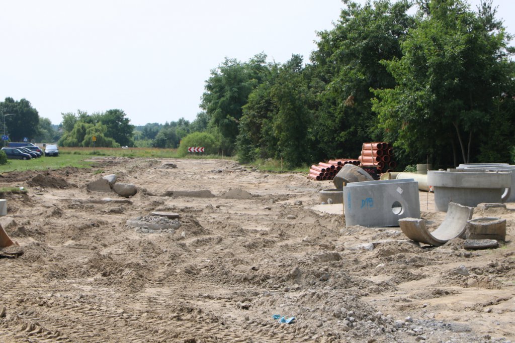 Fotoraport z budowy ronda na ulicy Goworowskiej [14.07.2021] - zdjęcie #23 - eOstroleka.pl