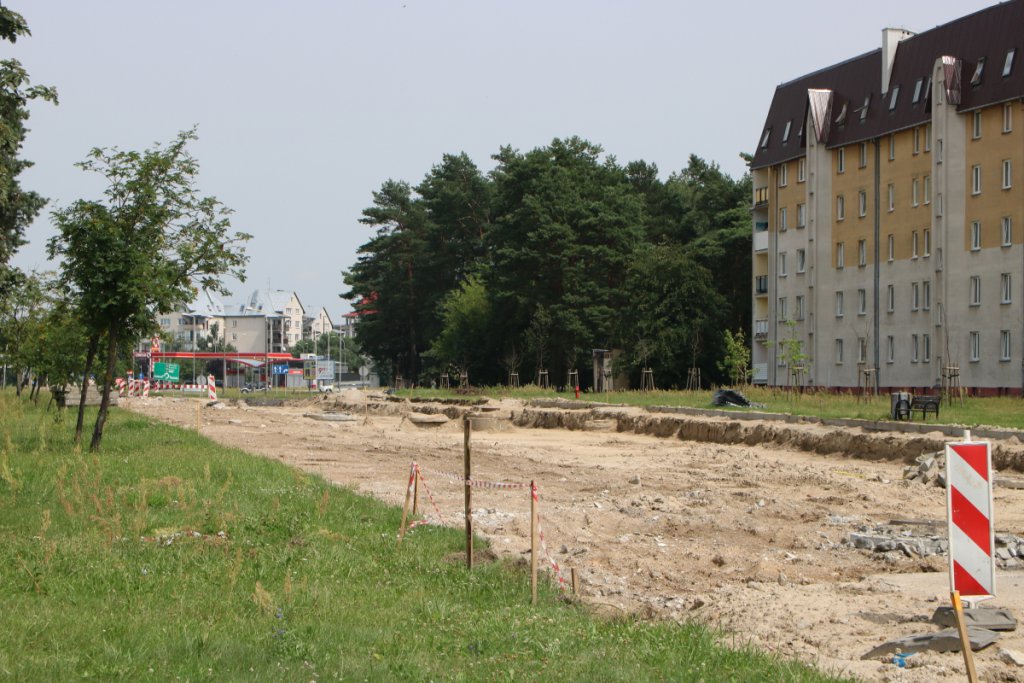 Fotoraport z budowy ronda na ulicy Goworowskiej [14.07.2021] - zdjęcie #27 - eOstroleka.pl