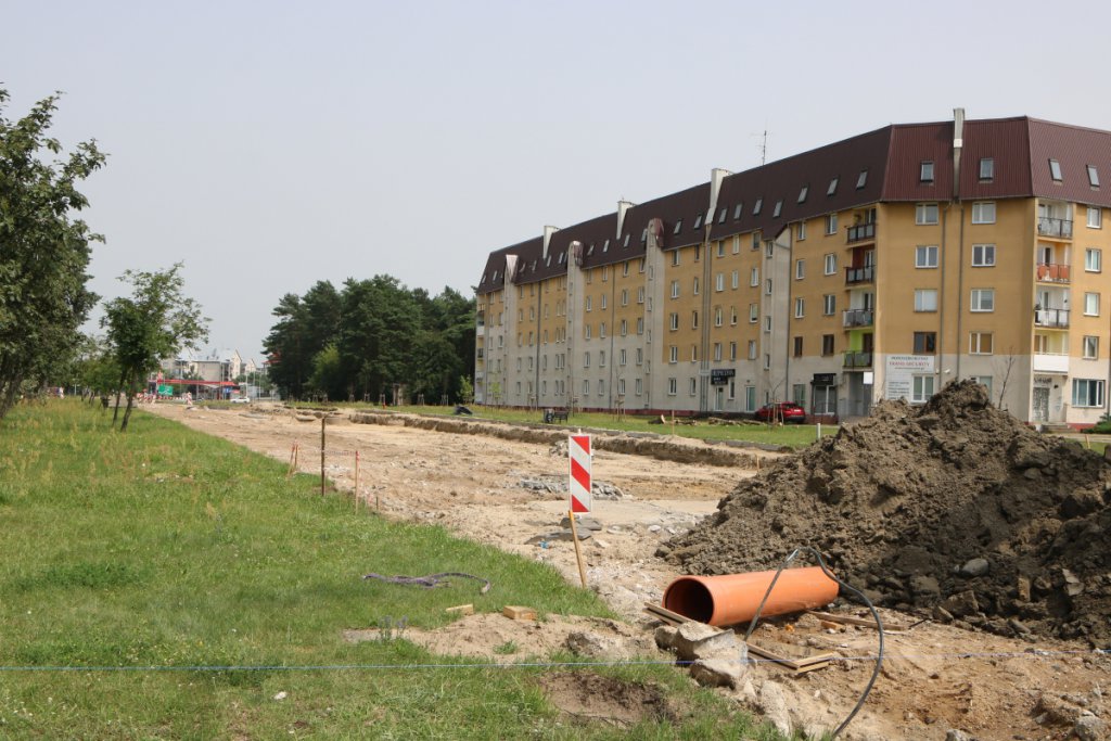 Fotoraport z budowy ronda na ulicy Goworowskiej [14.07.2021] - zdjęcie #28 - eOstroleka.pl