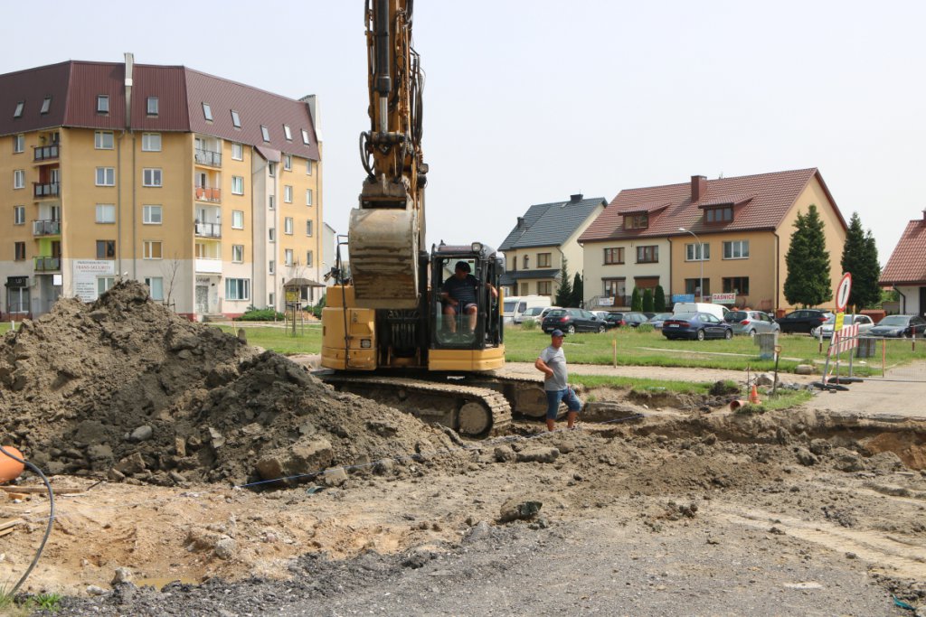 Fotoraport z budowy ronda na ulicy Goworowskiej [14.07.2021] - zdjęcie #4 - eOstroleka.pl