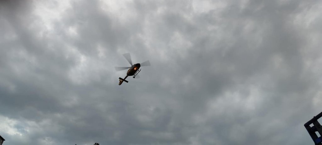 Akcja ratunkowa w miejscowości Cięćk. Lądował śmigłowiec LPR [25.07.2021] - zdjęcie #5 - eOstroleka.pl