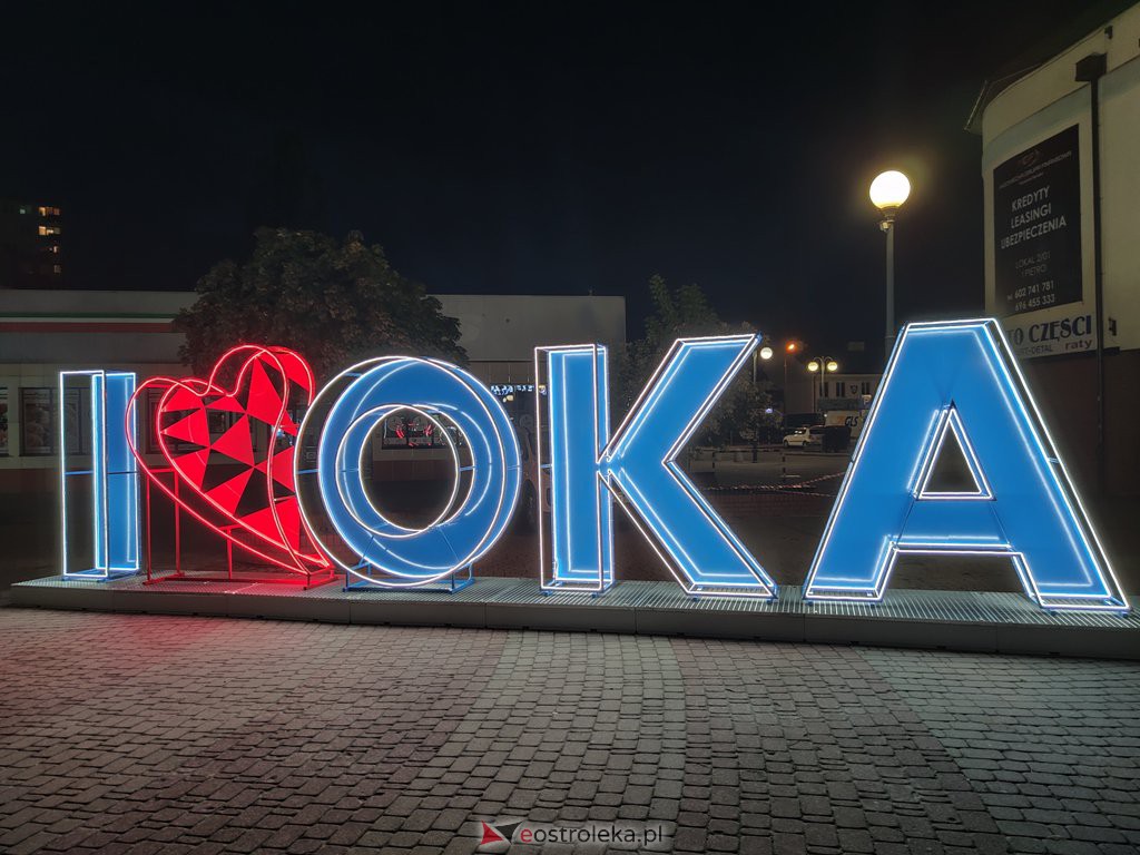 Napis I ❤️ OKA już w Ostrołęce [16.08.2021] - zdjęcie #5 - eOstroleka.pl