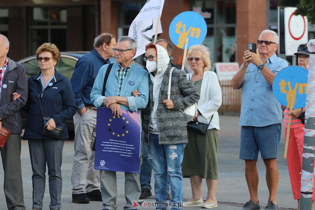 Protest  Wolne Sądy, Wolne Media, Wolne Szkoły, Wolni Ludzie [18.08.2021] - zdjęcie #20 - eOstroleka.pl