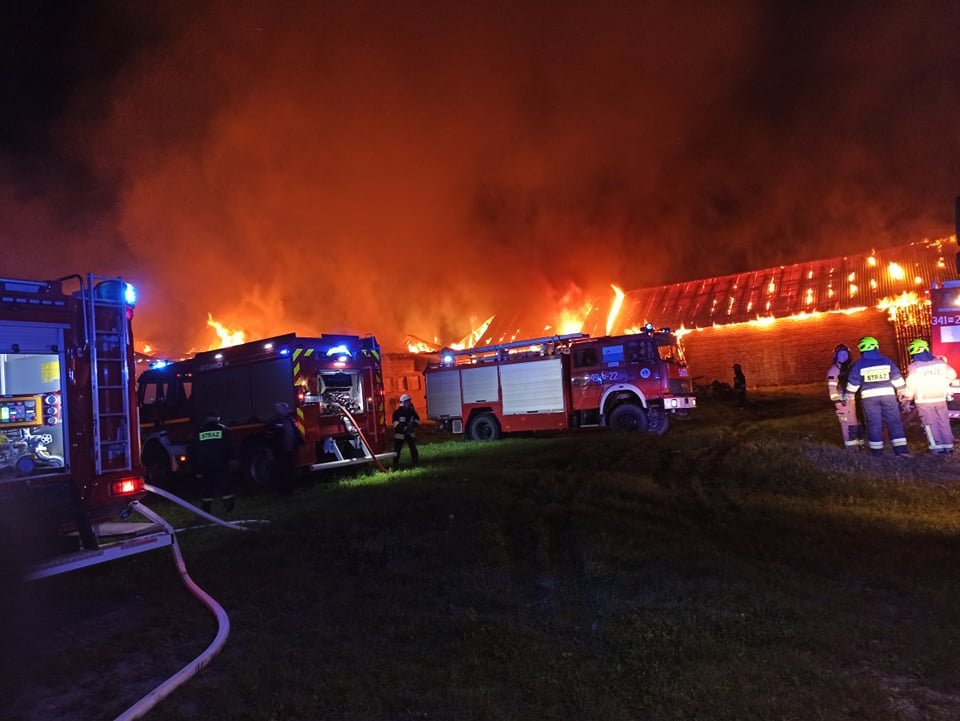Pożar pod Czerwinem. W akcji 10 jednostek strażackich [09.09.2021] - zdjęcie #10 - eOstroleka.pl
