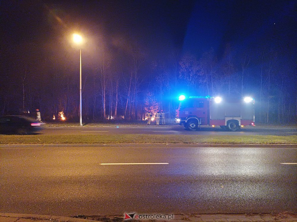 Pożar przy mini-obwodnicy -01.11.2021= - zdjęcie #4 - eOstroleka.pl