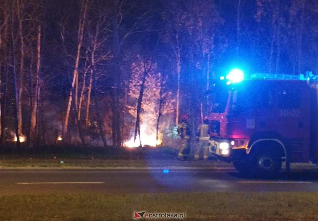 Pożar przy mini-obwodnicy -01.11.2021= - zdjęcie #7 - eOstroleka.pl