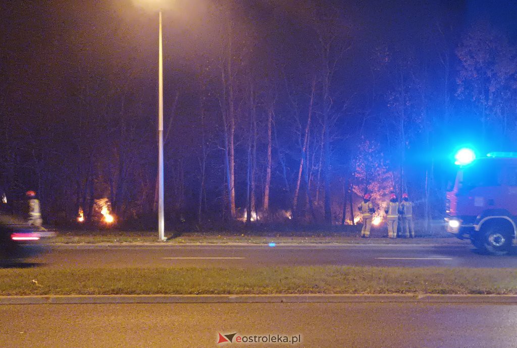 Pożar przy mini-obwodnicy -01.11.2021= - zdjęcie #2 - eOstroleka.pl