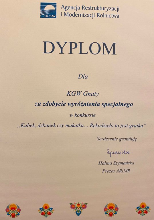 KGW w Gnatach wyróżnione w konkursie  Kubek, dzbanek czy makatka... Rękodzieło to jest gratka - zdjęcie #10 - eOstroleka.pl